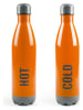Trendy Kitchen by EXCÉLSA Thermoflasche "Hot/ Cold'' in Orange/ Grau - 750 ml
