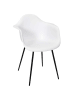 Rétro Chic 4er-Set: Sessel "Gustav" in Weiß - (B)62 x (H)85 x (T)59 cm