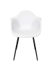 Rétro Chic 4er-Set: Sessel "Gustav" in Weiß - (B)62 x (H)85 x (T)59 cm