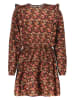 B.Nosy Jurk "Dionne" donkerbruin/beige