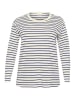 Kaffe Longsleeve "Winni" in Weiß/ Dunkelblau