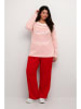 Kaffe Longsleeve "Winni" in Weiß/ Rot
