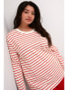 Kaffe Longsleeve "Winni" in Weiß/ Rot