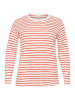 Kaffe Longsleeve "Winni" in Weiß/ Rot