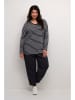 Kaffe Longsleeve "Winni" in Anthrazit/ Weiß