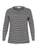 Kaffe Longsleeve "Winni" in Anthrazit/ Weiß