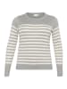 Kaffe Pullover "Lizzy" in Grau/ Weiß