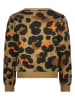 B.Nosy Pullover "Kris" in Hellbraun/ Schwarz/ Orange