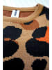 B.Nosy Pullover "Kris" in Hellbraun/ Schwarz/ Orange