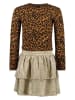B.Nosy Jurk "Danique" lichtbruin/zwart/beige