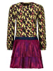 B.Nosy Kleid "Daisy" in Lila/ Schwarz/ Gelb