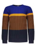 B.Nosy Pullover "Kay" in Dunkelblau/ Hellbraun