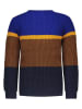 B.Nosy Pullover "Kay" in Dunkelblau/ Hellbraun