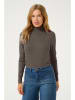 Kaffe Rollkragenpullover "Astrid" in Braun