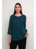 Cream Blouse turquoise