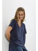SAINT TROPEZ Shirt "Soaked in Luxury" donkerblauw