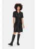 SAINT TROPEZ Leren jurk "Saint Tropez" zwart