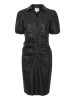 SAINT TROPEZ Leren jurk "Saint Tropez" zwart