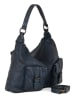 Just B Different Leder-Schultertasche "Albareto" in Dunkelblau - (B)35 x (H)30 x (T)10 cm