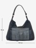 Just B Different Leder-Schultertasche "Albareto" in Dunkelblau - (B)35 x (H)30 x (T)10 cm