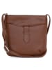 Just B Different Leder-Umhängetasche "Castiadas" in Hellbraun - (B)18 x (H)20 x (T)5 cm