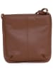 Just B Different Leren schoudertas "Castiadas" lichtbruin - (B)18 x (H)20 x (D)5 cm