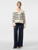 Pieces Cardigan in Creme/ Schwarz