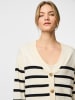 Pieces Cardigan in Creme/ Schwarz