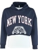 Blue Effect Hoodie mit Top in Dunkelblau/ Weiß
