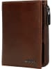Wojas Leder-Geldbörse in Braun - (B)12 x (H)9,5 x (T)1 cm