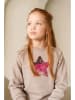 Like Flo Sweatshirt in Beige/ Rot