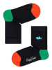 Happy Socks Socken "Shark" in Dunkelblau/ Orange/ Grün