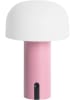 Leitmotiv LED-Tischleuchte "Luca" in Rosa/ Weiß - (H)22,5 x Ø 15 cm
