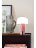 Leitmotiv Ledtafellamp "Luca" lichtroze/wit - (H)22,5 x Ø 15 cm
