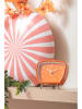 Present Time Vase "Candy Swirl" in Orange/ Weiß - (H)35 cm