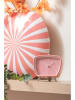 Present Time Vase "Candy Swirl" in Orange/ Weiß - (H)35 cm