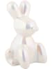 Present Time Dekoracja "Balloon Bunny" w kolorze białym - wys. 15 cm