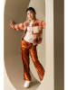 Like Flo Fleecejacke in Beige/ Orange