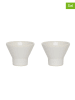 OYOY living design 2-delige set: eierdoppen "Yuka" wit - (H)4 x Ø5 cm