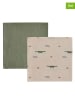 OYOY mini 2-delige set: spuugdoeken "Crocodile" beige/kaki