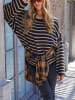 Milan Kiss Pullover in Hellbraun/ Schwarz