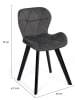 IDOMYA Factory 4-delige set: stoelen grijs/crème/lichtroze - (B)50 x (H)79 x (D)47,5 cm