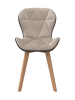 IDOMYA Factory 2er-Set: Esszimmerstühle "Gladys" in Taupe - (B)46 x (H)79 x (T)50 cm
