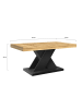 IDOMYA Factory Salontafel "Alexis" lichtbruin/zwart - (B)100 x (H)45 x (D)60 cm