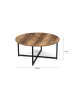 IDOMYA Factory Couchtisch "Eliza" in Braun - (H)40 x Ø 80