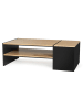 IDOMYA Essentials Couchtisch "Zoé" in Hellbraun/ Schwarz - (B)110 x (H)36 x (T)60 cm