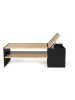 IDOMYA Essentials Salontafel "Zoé" lichtbruin/zwart - (B)110 x (H)36 x (D)60 cm