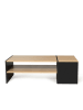 IDOMYA Essentials Salontafel "Zoé" lichtbruin/zwart - (B)110 x (H)36 x (D)60 cm