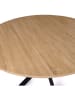 IDOMYA Essentials Esstisch "Soline" in Hellbraun/ Schwarz - (H)76 x Ø 110 cm