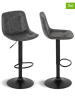 IDOMYA Factory 2-delige set: barkrukken "Brooklyn" antraciet - (B)44 x (H)87,5 x (D)47 cm